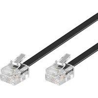 Goobay Modularanschlusskabel RJ11 auf RJ11 10 m Schwarz