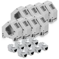 Kwmobile Keystone Modul und Hutschienenadapter Set - passt auf