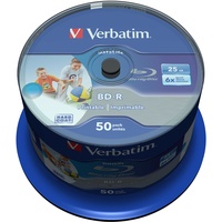 Verbatim BD-R 25GB, 6x, 50er Spindel wide, inkjet printable