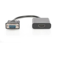 Digitus VGA - HDMI St./Bu. FHD schwarz DA-70473