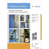 Herma Postkartenhüllen aus transparenter Folie 10x15 (WPK) 7695