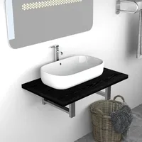 VidaXL Badmöbel Schwarz 60x40x16,3 cm