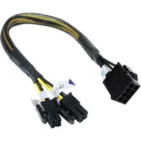 Akasa 4/8-Pin ATX12V Verlängerungskabel, 300mm, sleeved schwarz/gelb AK-CB8-8-EXT