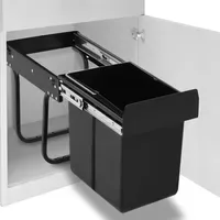 VidaXL Abfallsammler 20 l Schwarz