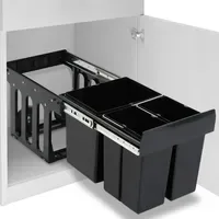 VidaXL Abfallsammler 48 l Schwarz