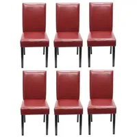 MCW Esszimmerstuhl Littau Kunstleder rot 6er Set
