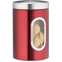 Relaxdays Vorratsdose 17,0 cm hoch rot 1,4 l, 1