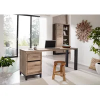 Massivmoebel24 Schreibtisch Wildeiche 220x55x76 bianco geölt VILLANDERS #245 -