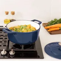 Navaris Gusseisen Topf - Gusseisen Bräter - Kochtopf 3,5l