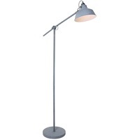 Steinhauer Stehleuchte Stehlampe Standleuchte Höhenverstellbar Metall grau weiß E27
