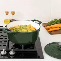 Navaris Gusseisen Topf - Gusseisen Bräter - Kochtopf 3,5l