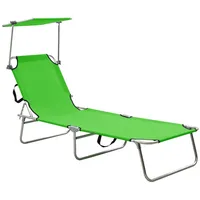 VidaXL Klappliege mit Sonnenschutz 187 x 57,5 x 27