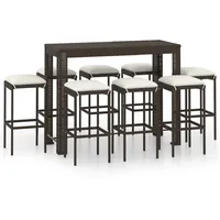 VidaXL Gartenbar-Set 9-tlg. Braun