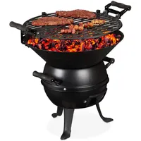 Relaxdays Grillfass Gusseisen 46 x 36 x 39 cm