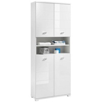 BASIC by Balculina Livetastic Hochschrank weiß Kunststoff, 3 Fächer,