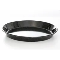CULINARIO Emaille Pizzablech/Zwiebelkuchenblech Ø 30cm, rund, antihaft, schwarz, Made