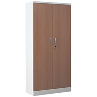 Gürkan Stahlschrank 100114 verkehrsweiß, wenge 92,0 x 42,0 x