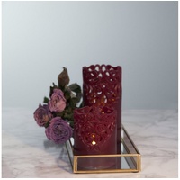 Star Trading LED-Wachskerze Clary weinrot