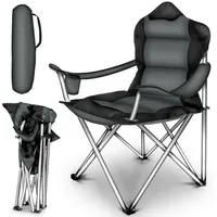 TRESKO Campingstuhl Metall / Stoff, grau
