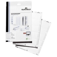 Durable Einsteckschild BADGEMAKER 146002 61x210mm weiß 20 Stck. Namensetiketten