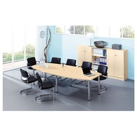 Hammerbacher Konferenztisch KT28C ahorn Tonnenform 280,0 x 85,0/130,0 x
