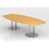 Hammerbacher Konferenztisch KT28S buche Tonnenform, 280,0 x 85,0 -