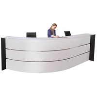 Kerkmann Empfangstheke BARI gebogen, weiß, anthrazit 334,0 x 182,5
