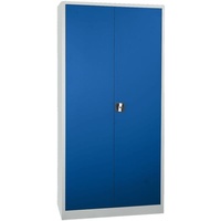 Gürkan Stahlschrank 100050 lichtgrau, enzianblau 80,0 x 38,0 x