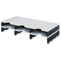 Styro Sortierstation Styrodoc grau/schwarz mit 6 Fächer