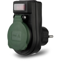 REV Ritter REV Adapter IP44 mit Schalter schwarz/grün