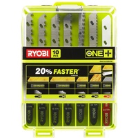 RYOBI Stichsägeblatt-Set RAK10JSBWM, 10-teilig, für Holz, Metall und Kunststoff,