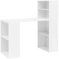 Wohnling Schreibtisch weiß rechteckig, Wangen-Gestell weiß 120,0 x 53,0