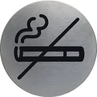 Durable Hinweisschild Piktogramm 'Rauchen verboten' Ø 8,3 cm Edelstahl