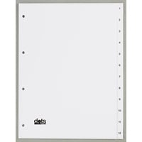 Dots Ordnerregister Vollformat 1-12 weiß 12-teilig, 5 Satz