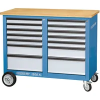 Gedore Rollwerkbank, 1,25 m breit, mit 14 Schubladen