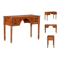 VidaXL Schreibtisch mit Schubladen massivholz mango
