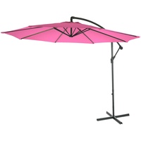 Mendler Ampelschirm Acerra, Sonnenschirm Sonnenschutz, Ø 3m neigbar, Polyester/Stahl