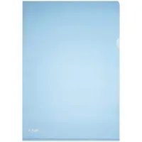 Herlitz Sichthüllen DIN A4 blau genarbt 0,19 mm, 10