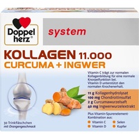 Doppelherz System Kollagen 11.000 Curcuma + Ingwer Trinkfläschchen 30