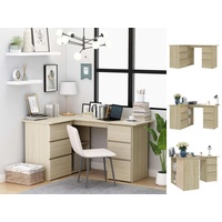 VidaXL Eckschreibtisch Sonoma-Eiche 145x100x76 cm Holzwerkstoff