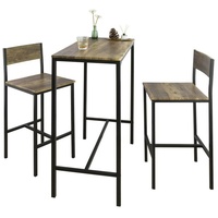 SoBuy OGT03-XL Bartisch Set 3-teilig Esstisch Bistrotisch Balkonmöbel Bistromöbel