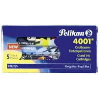 Pelikan Tintenpatronen 4001® 5er Set bunt bedruckten Großraum-Tintenpatronen Königsblau