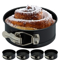 Relaxdays Springform klein, 5er Set, Ø 12 cm, rund,