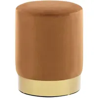 VidaXL Hocker Samt 28 x 36 cm Braun/Gold