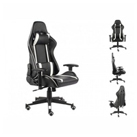 VidaXL Gaming-Stuhl Drehbar Weiß PVC