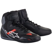 Alpinestars Faster 3 Rideknit Motorradschuhe, schwarz-grau-rot, Größe 40
