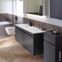 Geberit Renova Plan Set Doppelmöbelwaschtisch/Unterschrank 130cm, lava
