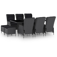 VidaXL Garten-Essgruppe 9-tlg. Dunkelgrau