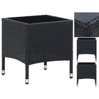 VidaXL Gartentisch Schwarz 40x40x45 cm Poly Rattan