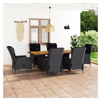 VidaXL Garten-Essgruppe 7-tlg. dunkelgrau 3060137
